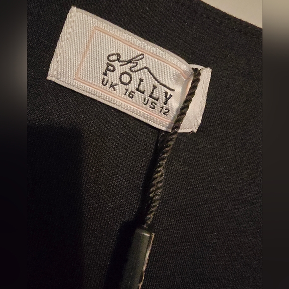 DEVI Modal Bow-Detail Sweetheart-Neck A-line mini dress, black, US 12 UK 16, NWT - Picture 7 of 12